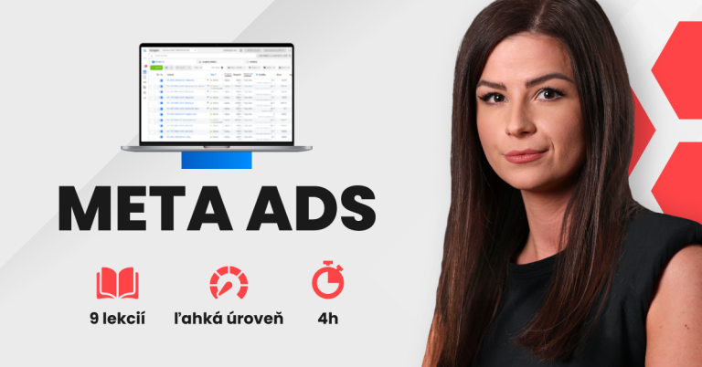 mockup online kurzu o Facebook Ads, infografika kurzu a fotografia lektora